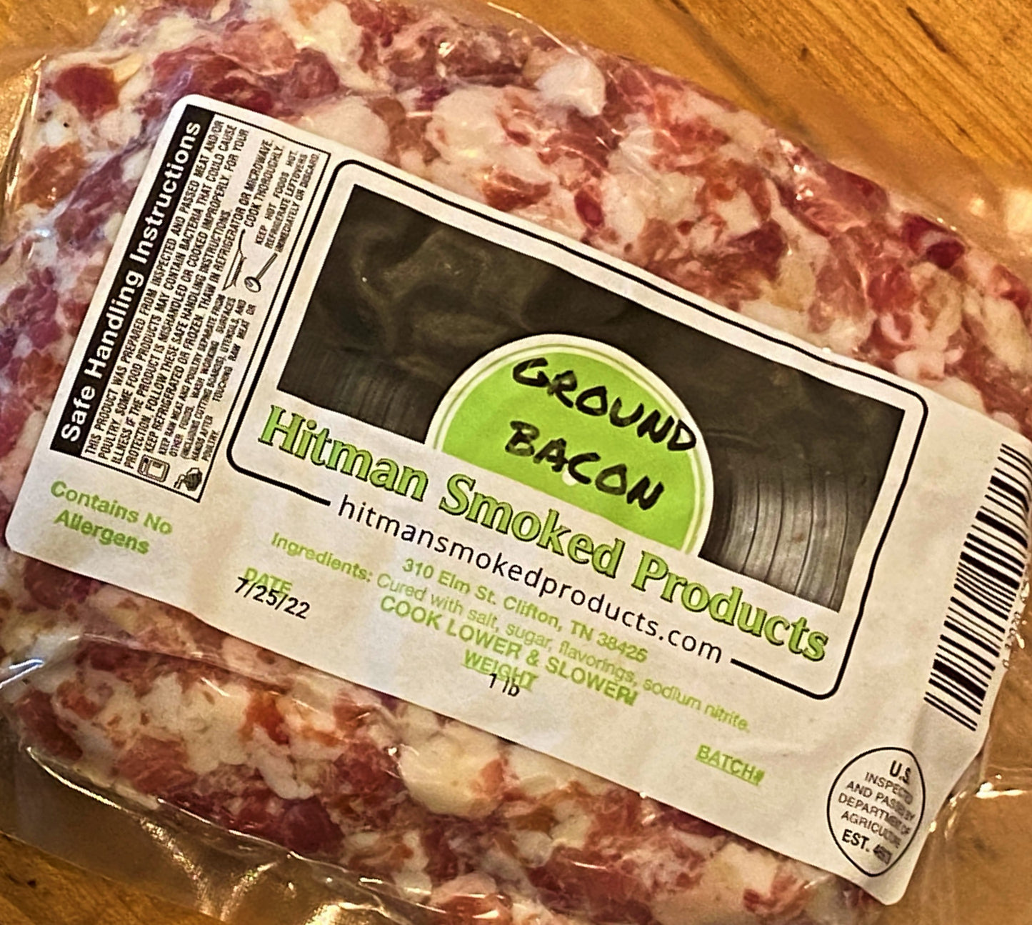 GROUND BACON