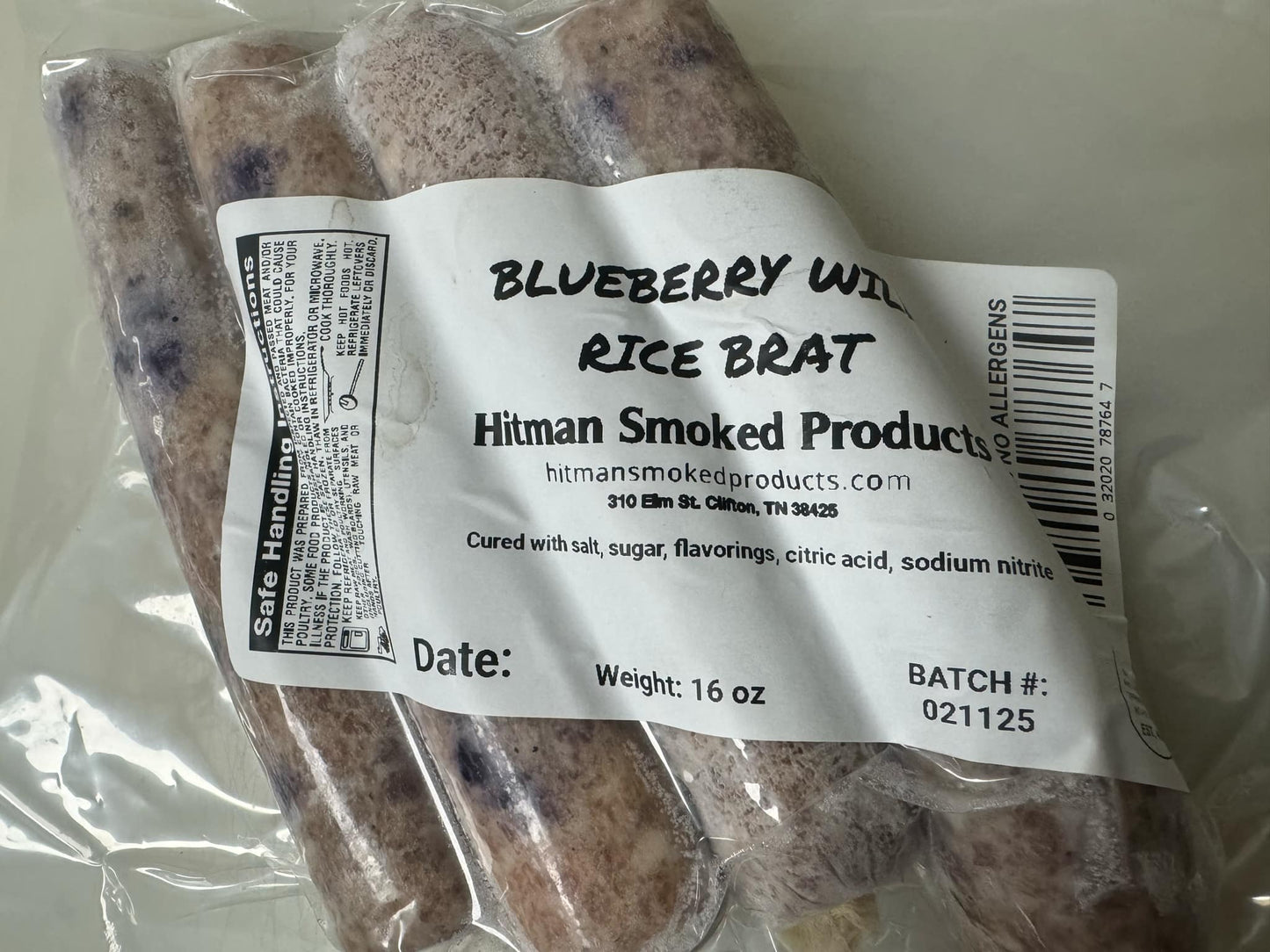 Blueberry Wild Rice Brat